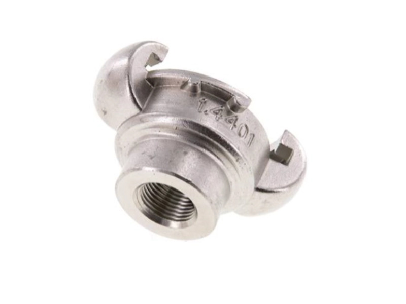 Kompressorkupplung DN 20 IG  Rp 1" Klauenweite 42mm Dichtung FKM Edelstahl 1.4401