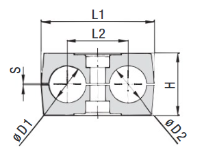 STAUFF Schellenkörper BG 3 doppel Rohr 25 mm glatt 
