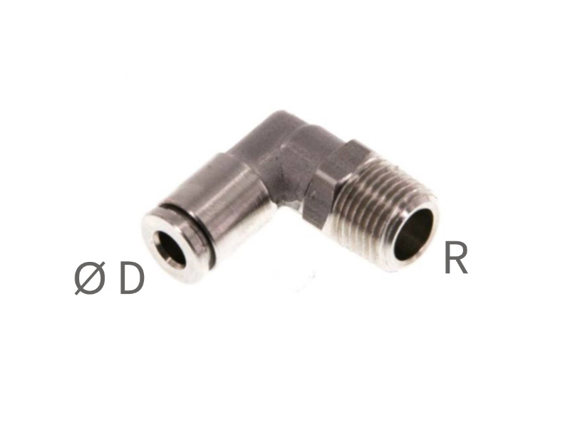 90° Winkel Steckverschraubung AG R 1/8" - 8 mm IQS-ES positionierbar