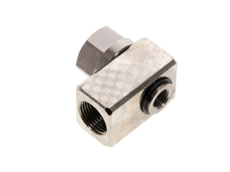 Drehverschraubung 1-fach IG G 3/8"  - IG G 1/8" - IG G 3/8" für Druckluft