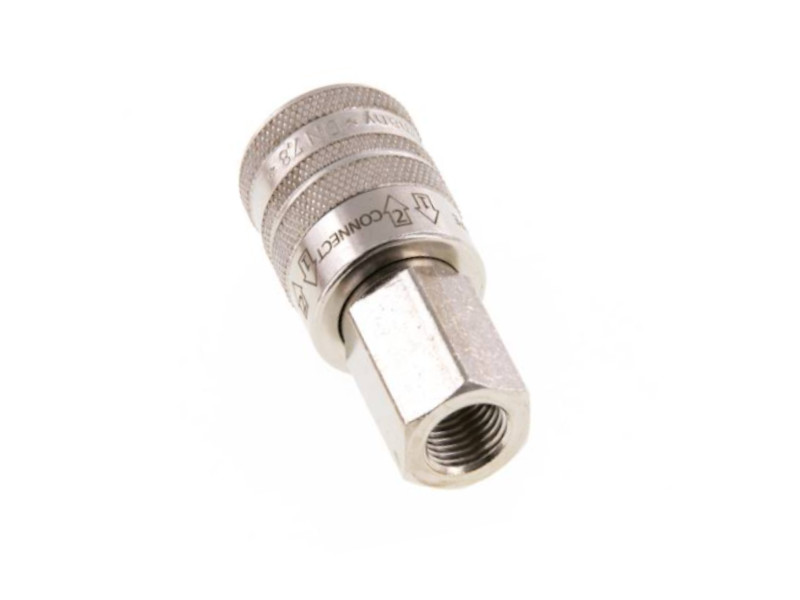 Sicherheitskupplungs-Dose IG G 3/8" NW7,8 Messing vernickelt 