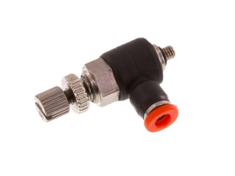 IQS Drosselrückschlagventil Mini AG M 5 - 4 mm zuluftregelnd