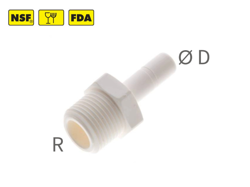 Steckanschluss-Einschraubtülle AG R IQS-LE (Inch)