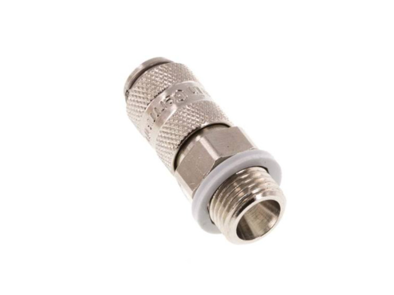 Kupplungsdose AG G 1/8" NW 2,7 Messing vernickelt