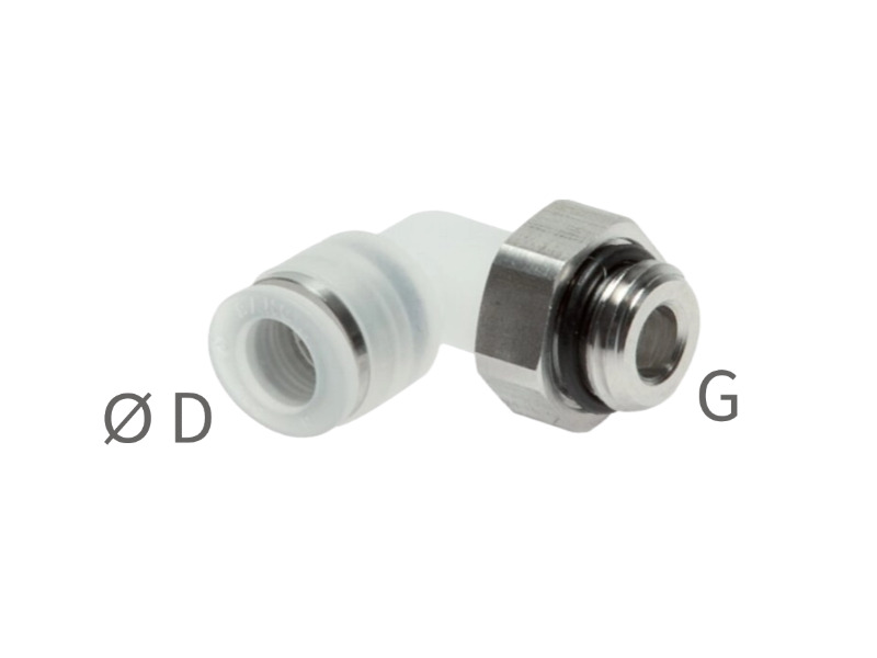 90° Winkel Steckverschraubung AG G 1/2" - 10 mm IQS-PP ES