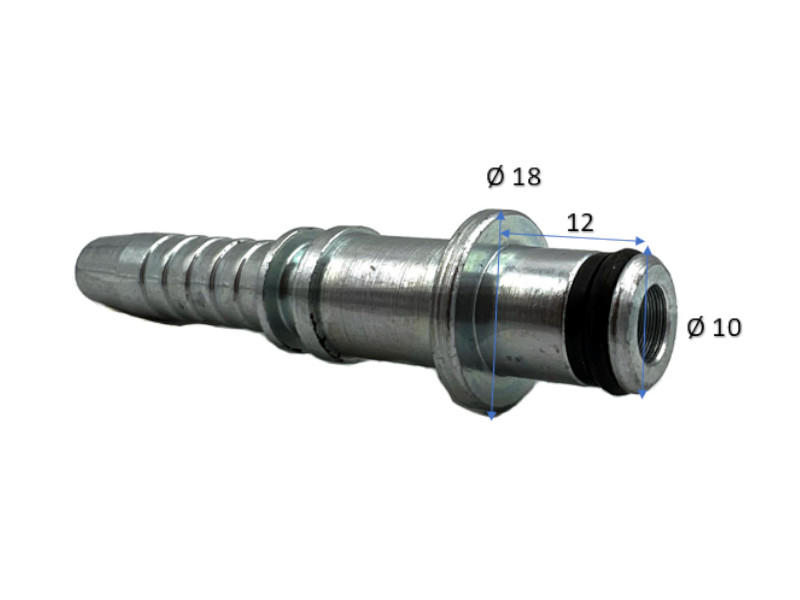 WG-Schlauch-Armatur Steck Ø 10mm Scheibe Ø 18,0mm Stahl verzinkt