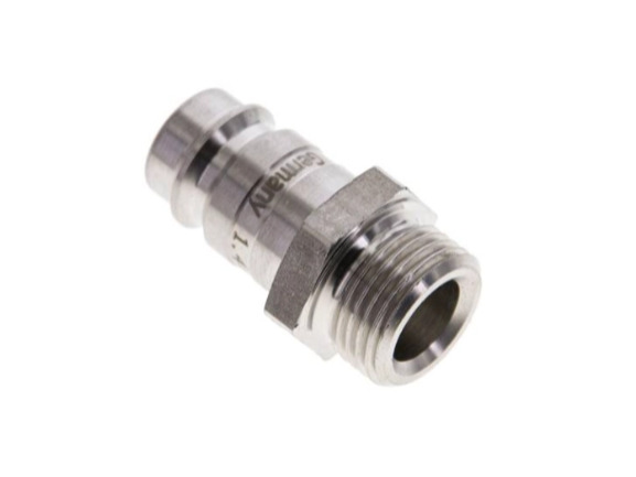 Kupplungsstecker AG G 3/4" NW 10 Edelstahl 1,4404