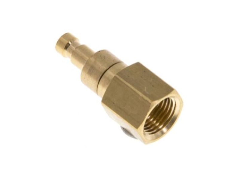 Kupplungsstecker beidseitig absperrend IG G 1/8" NW 2,7 Messing