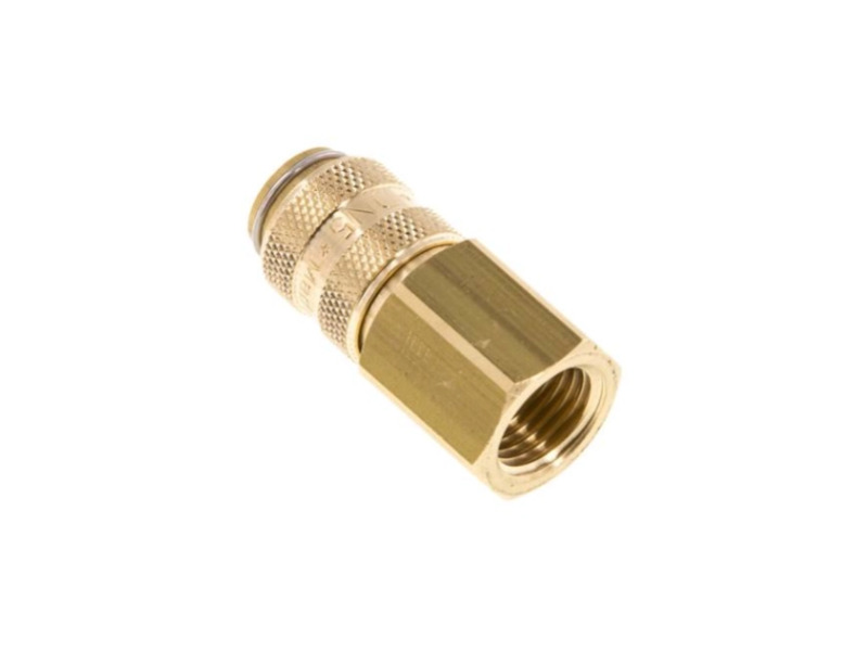 Kupplungsdose für Stecker beidseitig absperrend IG G 1/8" NW 5 Messing