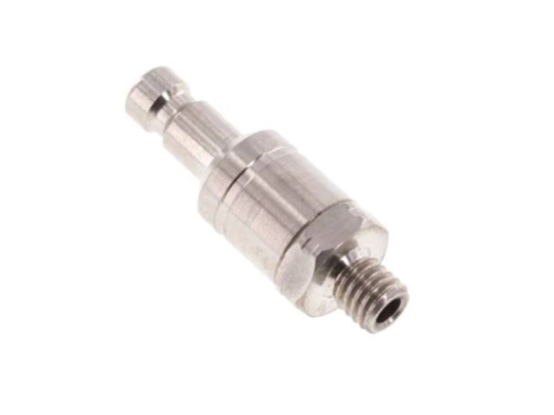 Kupplungsstecker beidseitig absperrend AG G 1/8" NW 2,7 Edelstahl 1.4305