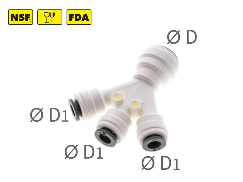 Y-Mehrfach-Steckverbinder 3-fach IQS-LE (Inch)