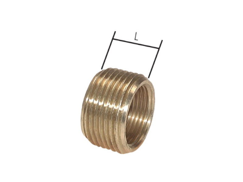 Reduziernippel ohne Bund AG G 3/8" - IG G 1/4" Messing 