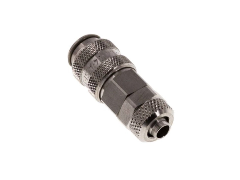 Kupplungsdose mit Überwurfmutter 6x4 mm NW 5 Edelstahl 1.4404