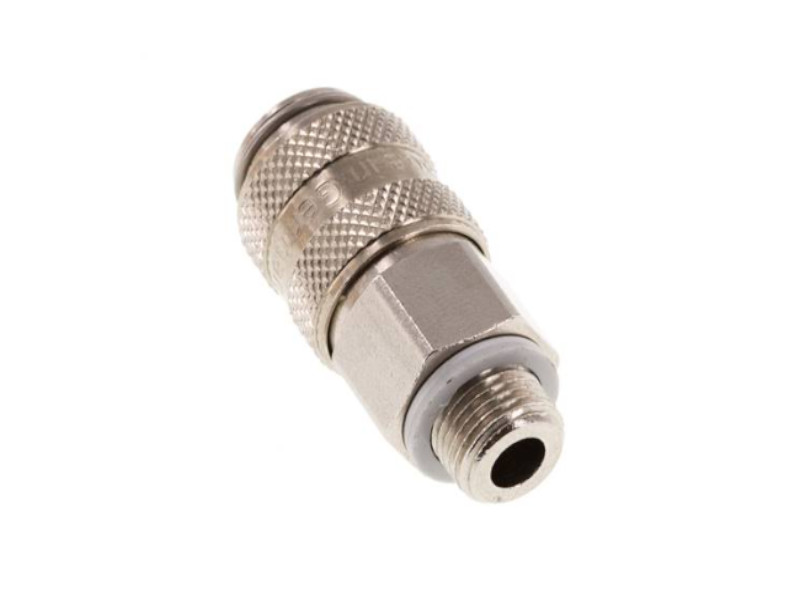 Kupplungsdose AG G 3/8" NW 5 Messing vernickelt 