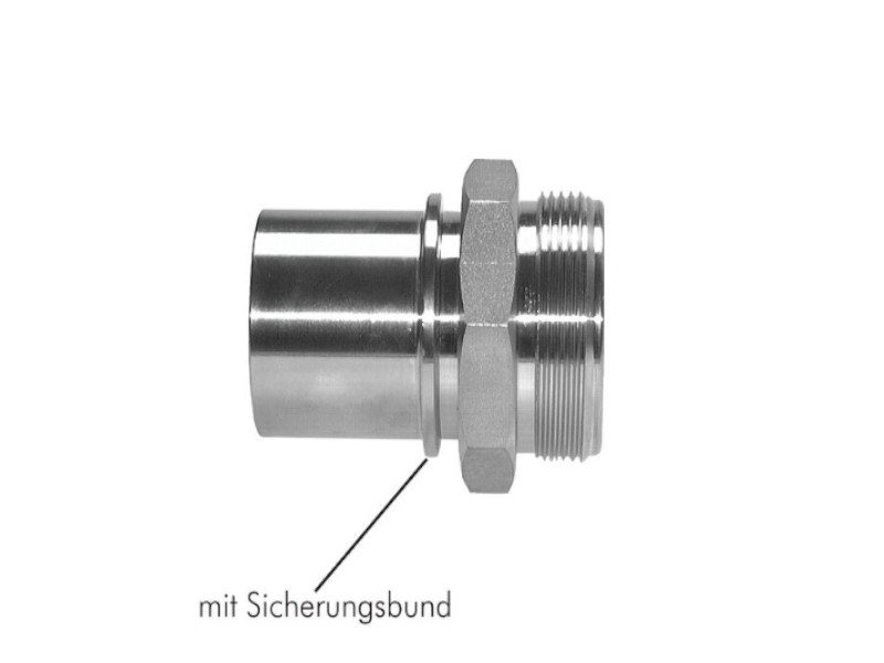 Gewindetülle mit Sicherungsbund AG G 1" - 25 mm Edelstahl 1.4401
