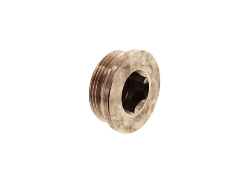 Verschlussschraube AG G 1" mit Innensechskant Messing vernickelt mit NBR O-Ring