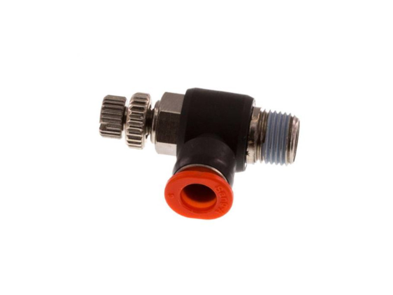 IQS Drosselrückschlagventil Mini AG R 1/8" - 4 mm zuluftregelnd