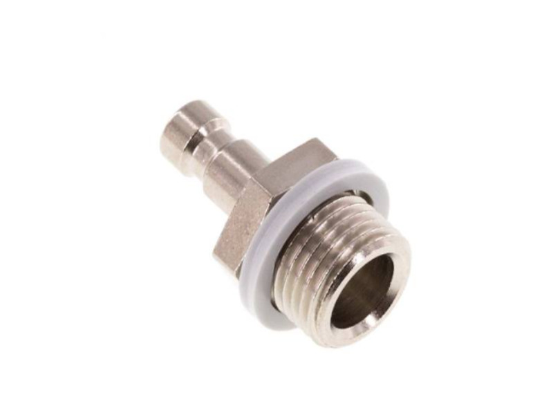 Kupplungsstecker AG G 1/8" NW 2,7 Messing vernickelt