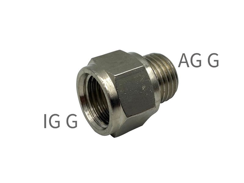 Reduziernippel AG G 1" -  IG G 1/2" Messing vernickelt