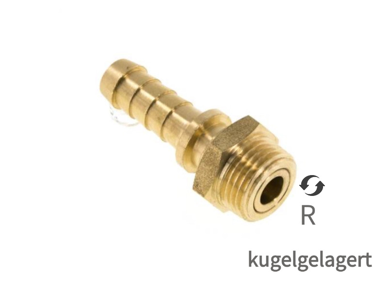 AG R zöllig kegelig Messing drehbar kugelgelagert