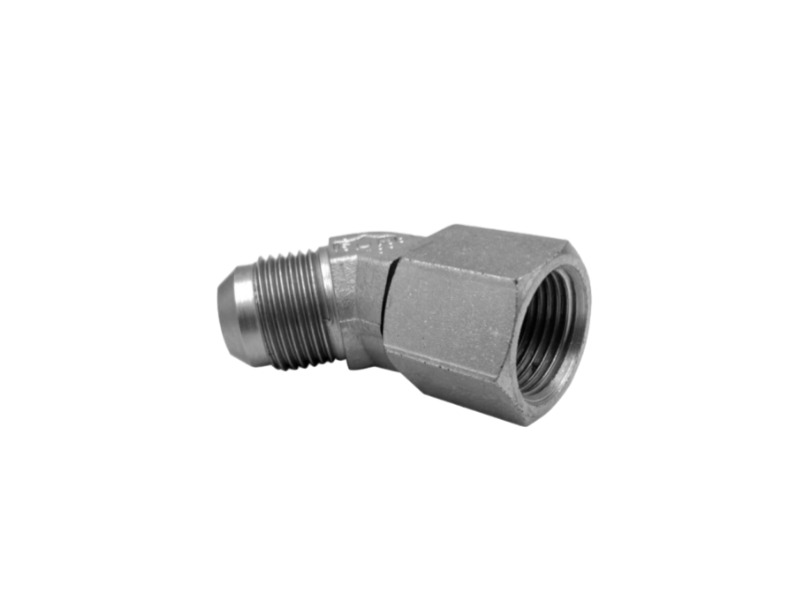 Einstellbare Winkelverschraubung 45° JIC AG 2 1/2" UNF - ÜWM 2 1/2" UNF