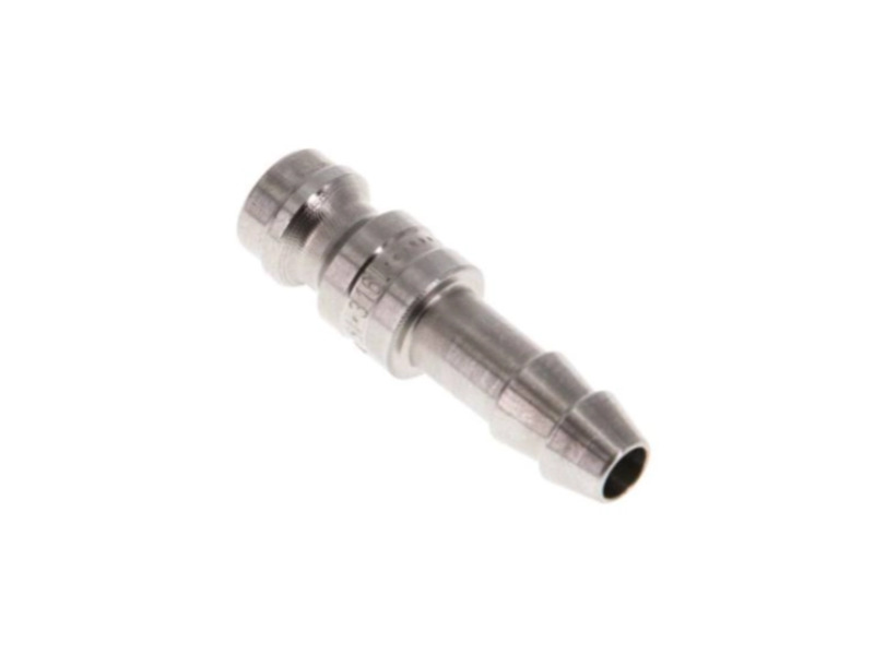 Kupplungsstecker mit Schlauchtülle 9 mm NW 5 Edelstahl 1.4404