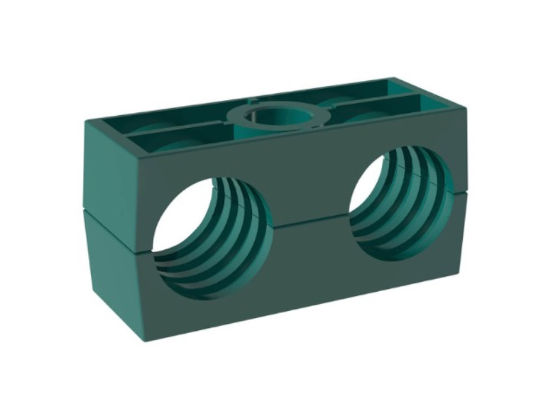 Standard Schellenkörper doppelt gerippt grün PP