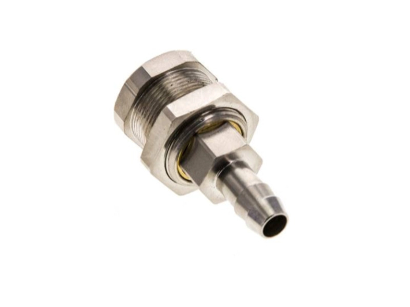 Abreiß-Kupplungsdose beidseitig absperrend mit Schlauchtülle 8 mm Schottgewinde M 20x1 NW 5 MV