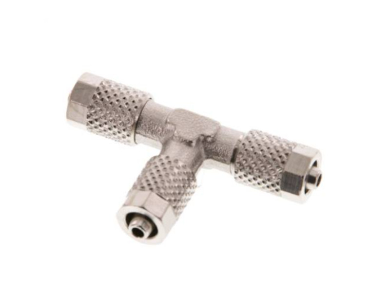CK T-Verschraubung 12x10 mm Messing vernickelt