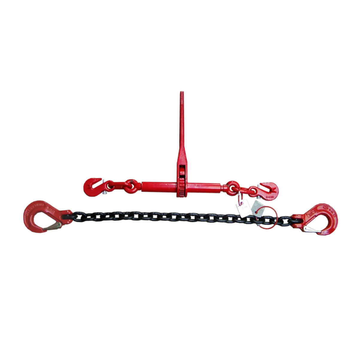 2-teiliges Zurrkette-System  mit Ratschenlastspanner 