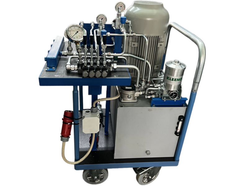 Hydraulikaggregat auf Werkstattwagen fahrbar 70x70x90 cm