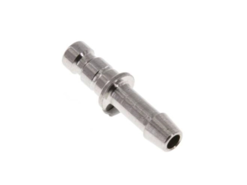 Kupplungsstecker mit Schlauchtülle 3 mm NW 2,7 Edelstahl 1.4404