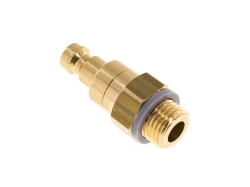 Kupplungsstecker beidseitig absperrend AG G 1/4" NW 5 Messing 