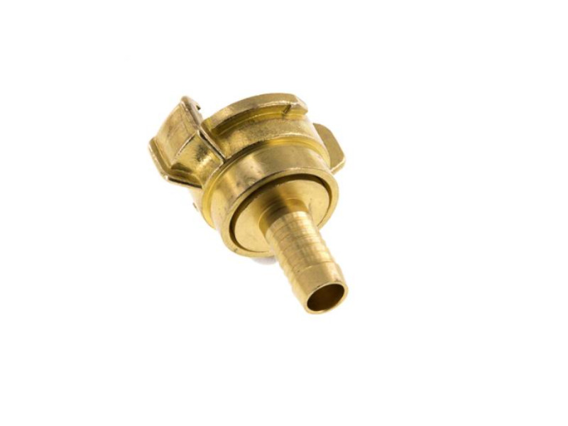 Gartenschlauch-Schnellkupplung mit Schlauchtülle Schlauch ID 19mm gekuppelt drehbar Messing
