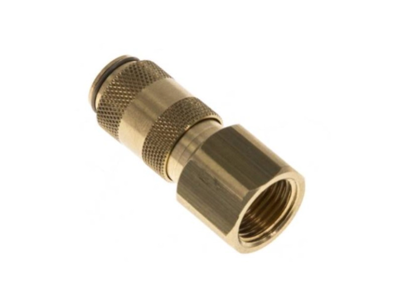 Kupplungsdose für Stecker beidseitig absperrend IG G 1/8" NW 2,7 Messing