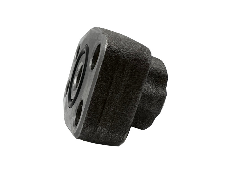 Flanschverschraubung SAE Flansch 1/2" PSI 6000 IG G 1/2" mit 4 Befestigungslöcher Ø 9,0mm